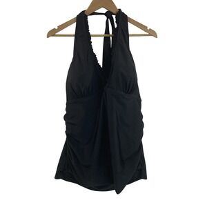 Women XXXL Black Tankini Padded Bra Tie Neck Strap